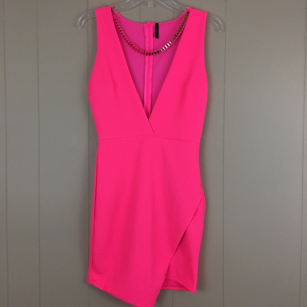 NWOT | Blanc | Asymmetrical Dress | Hot Pink